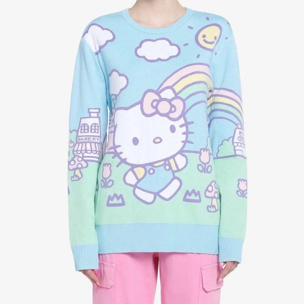 Sanrio Hello Kitty Jumbo Art Pastel‎ Knit Sweater Hot Topic